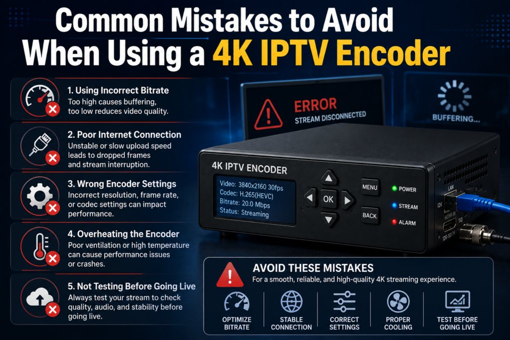 Common Mistakes to Avoid When Using a 4k IPTV Encoder