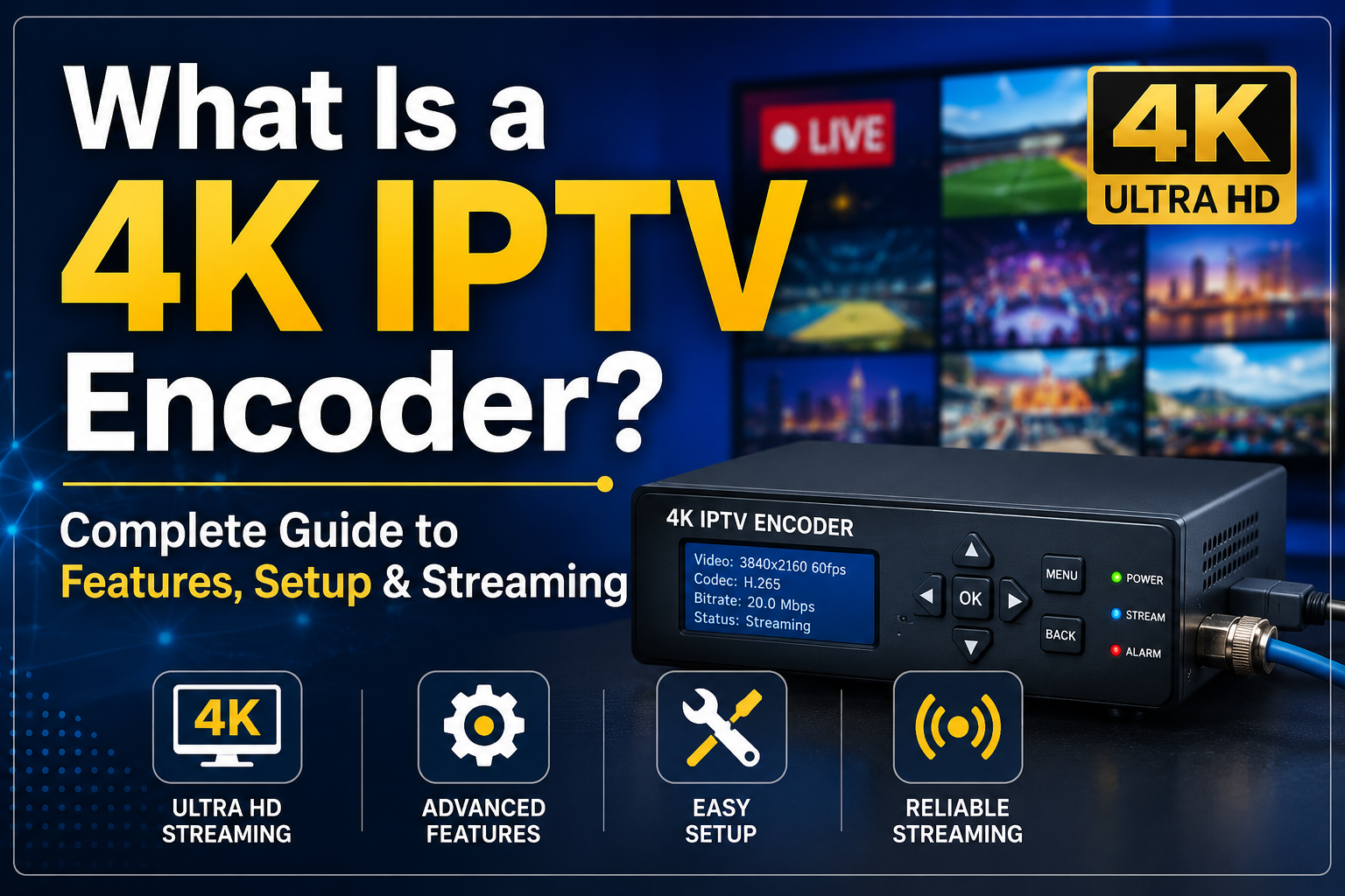 What Is a 4K IPTV Encoder Complete Guide to Features, Setup & Streaming