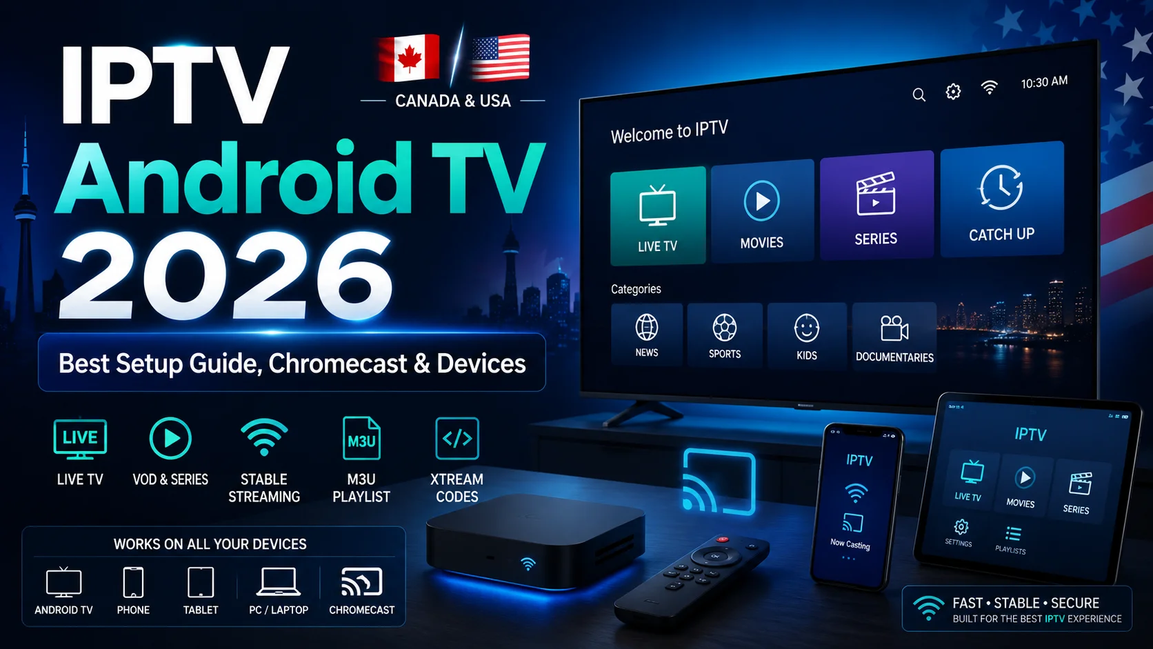 IPTV Android TV 2026: Best Setup Guide, Chromecast & Devices